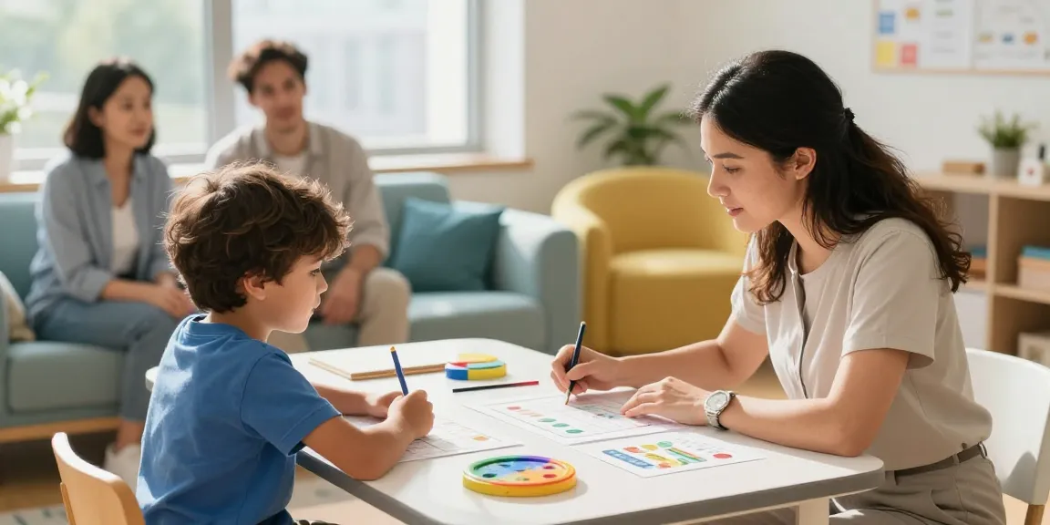 Executive functioning support autism Burlington session showing child learning with a therapist.